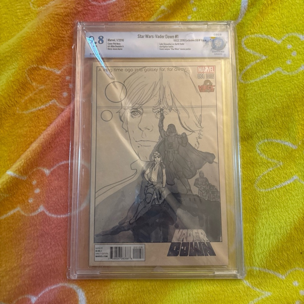 STAR WARS VADER DOWN #1 2016 CBCS 9.8 Vienna Comic Con Movie Poster Sketch Cover
